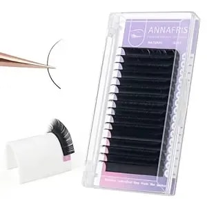 16 Rows Volume Classic Eyelash Extension 0.05 D Curl 8mm Matte Black Individual False Eye Lashes Extension Salon Use Natural Soft Fake Eyelashes Supplies (0.05 D, 8mm)
