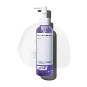 Frankly Pore Cleansing Oil - Oil Cleanser For Face - Deep Makeup Remover & Blackhead Cleanser With Bha, Lha, Amino Acids & Hyaluronic Acid - All Skin Types, Korean Skin Care - 6.8 Fl Oz