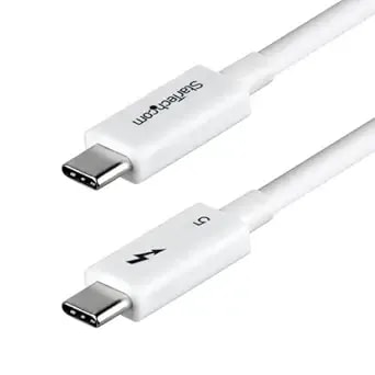 Startech.Com 1.5ft (50cm) Thunderbolt 5 Cable, 80gbps/120gbps, 240w Pd, 8k 60hz, Thunderbolt Certified, tb5/tb4/usb4/Usb-C - White