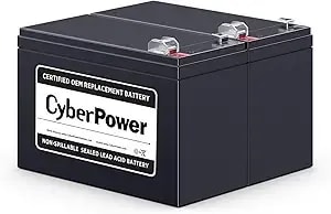 Cyberpower rb1290x2 Ups Replacement Battery Cartridge, Maintenance-Free, User Installable, 12v/9ah , Black