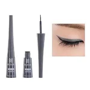 Matte Liquid Eye Liner, Long Lasting High-Pigment Liquid Eye Liner With Extra-Fine Brush Tip, Waterproof Liquid Eye Liner, Eye To Use Eye Make Up Pen For Women, Fit Many Makeup Looks (Gray)