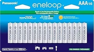 Panasonic Bk-4mcca16fa Eneloop Aaa 2100 Cycle Ni-Mh Pre-Charged Rechargeable Batteries, 16 Pack