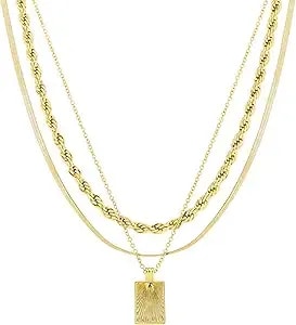 Amazon Essentials 14k Gold-Plated Necklace Sets
