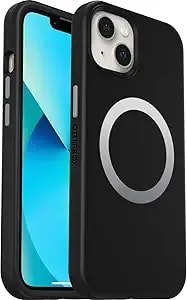 Otterbox Iphone 13 Slim Protective Case - Borrelly (Black), Ultra-Slim, Grippy Edge, Snaps To Magsafe, Raised Edges