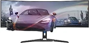 Lenovo Legion r45w-30 Gaming Monitor, 44.5” 32:9 Curved, Dualqhd Resolution, 170hz Refresh, 1ms Mprt, Amd Freesync Premium Pro, hdr400, Kvm, Usb-C, rj45, Lift/Tilt/Swivel Stand, 450 Nits, Black