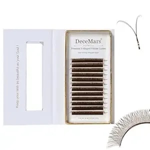 Decemars Two Tip Yy Eyelash Extensions Supplies C Curl 0.05mm Thickness 8mm Soft Lash Trays Premade 4d Easy Fan Y Shaped Volume Clusters Wispy Eye Lashes Brown (Yy,0.05-C-8mm)