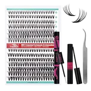 Fadvan Lash Clusters Diy Lash Extensions Kit 280pcs Individual Lashes Clusters 30d+40d Eyelash Extension Kit With Applicator And Lash Bond&Seal,Glue Remover, Beginner Friendly (30d+40d, 0.07d, 9-16mm)