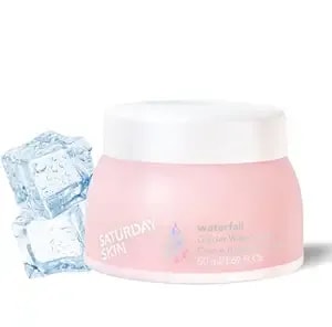 Saturday Skin Waterfall Glacier Water Face Cream – Oil Free Korean Face Moisturizer For Oily Skin, Lightweight Gel Face Moisturizer & Cute Moisturizer, Day & Night Korean Night Cream(1.69 Fl Oz/50ml)