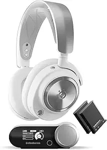 Steelseries Arctis Nova Pro Wireless Multi-System Gaming Headset — Neodymium Magnetic Drivers — Active Noise Cancellation — 2 Battery System — Clearcast Gen 2 Mic — Pc, ps5, ps4, Switch, Mobile