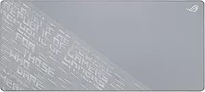 Asus Rog Scabbard Ii Arctic Gray Xxl Gaming Mouse Pad – 35.4” X 15.7” (Extended/Xxl Size), Soft Cloth Surface, Water/Oil/Dust-Resistant, Anti-Fray Edges, Non-Slip Base - Gray