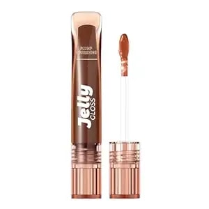 Jelly Plumping Lip Gloss, Glass-Like High Shine Lip Tint With Luminous Highlight, Lightweight, Non-Sticky, Hydrating Formula Lipgloss For Women (03 Mocha)