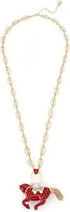 Betsey Johnson Jewelry Women'S Horse Pendant Necklace