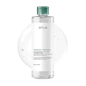 Anua Heartleaf Low Ph Deep Cleansing Water, Micella Water, Panthenol, Squalane, Makeup Remover For Sensitive Skin, Korean Skin Care (500g, 17.63 Oz.)
