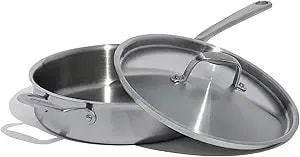 Made In Cookware - 3.5 Quart Stainless Steel Saute Pan - 5 Ply Stainless Clad - Professional Cookware - Induction Compatible - Crafted In Italy