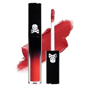 R.Y.M 4pcs Lip Gloss Green Colorful Gothic Style Lipstick Long Lasting Red High Pigment Matte Liquid Goth Lip Sticks Sets Makeup For Women