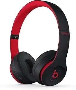 Beats solo3 Wireless On-Ear Headphones - The Beats Decade Collection - Defiant Black-Red (Renewed)