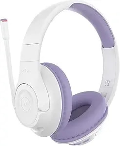 Belkin Soundform Inspire Wireless Over-Ear Headset For Kids, Online Learning & Travel W/Built-In Microphone, 85db Safe Volume Limit, 35h Battery - Compatible W/Iphone, Ipad, Galaxy & More - Lavender
