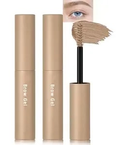 Blonde Tinted Brow Gel Kit 2pcs, Waterproof Long Lasting Liquid Eye Brow Gel, Creamy Eyebrow Mascara, Volumizing Enhance Nature Eyebrow Makeup For All Skin Women, Mother'S Day-04 Blonde