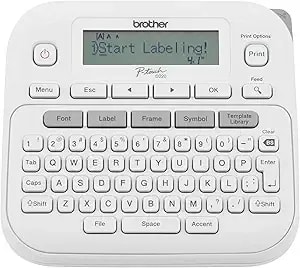 Brother P-Touch ptd220 Home/Office Everyday Label Maker - Prints Tze Label Tapes Up To ~1/2 Inch White