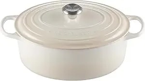 Le Creuset Enameled Cast Iron Signature Oval Dutch Oven, 6.75 Qt., Meringue