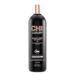 Chi Luxury Black Seed Oil Moisture Replenish Conditioner, Strengthens For Soft Hair, Replenishes Moisture, Sulfate, Paraben & Gluten-Free, 12 Oz