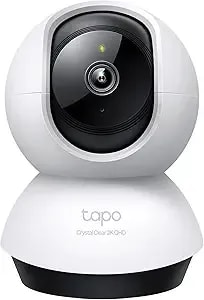 Tp-Link Tapo 2k Qhd Pan/Tilt Security Camera For Pet Camera, Baby Monitor, Motion Detection, Motion Tracking, 2-Way Audio, Night Vision, Cloud &Sd Card Storage, Works W/Alexa & Google Home(Tapo c220)