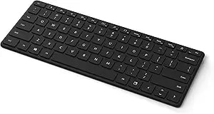 Microsoft Designer Compact Keyboard - Matte Black. Standalone Wireless Bluetooth Keyboard. Compatible With Bluetooth Enabled Pcs/Mac