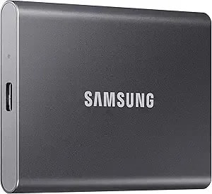 Samsung t7 Portable Ssd, 2tb External Solid State Drive, Speeds Up To 1,050mb/S, Usb 3.2 Gen 2, Reliable Storage For Gaming, Students, Professionals, Mu-pc2t0t/Am, Gray