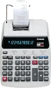 Canon Office Products 2204c001 Canon p170-Dh-3 Desktop Printing Calculator With Currency Conversion, Clock & Calendar, And Time Calculation, Black/White/Silver, 14.60 Inch X 9.60 Inch X 3.00 Inch