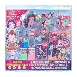 Disney Princess Anime Nail Polish And Lip Gloss Set Girls Beauty Set Kids Makeup Kit For Girls, Ages 3+, By Townley Girl