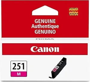 Canon Cli-251 Genuine Magenta Ink Tank, Compatible With mg6320, ip7220 & mg5420, mx922, mg5520, mg6420, mg7120, ix6820, ip8720, mg7520, mg6620, And mg5620 Printers