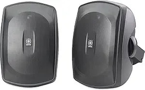 Yamaha Ns-aw390 All Weather Indoor/Outdoor 6.5-Inch 2-Way Speakers Includes Wall/Ceiling Mounts - Pair (Black)