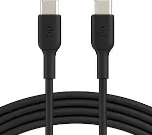 Belkin Boostcharge Usb-C To Usb-C Cable (1m/3.3ft) For Iphone 17, Iphone 17 Pro, Samsung Galaxy s25, s24, Pixel 10 & 9, Ipad Pro, Nintendo Switch 2, Carplay & More – Black