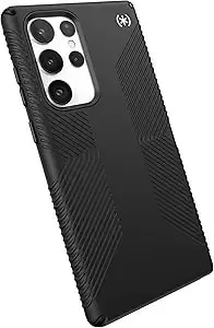 Speck Products presidio2 Grip Samsung Galaxy s22 Ultra Case, Raised Bezel, Black/Black/White