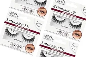 Ardell Extension Fx D Curl False Eye Lashes For Eye Widening Effect, 4 Pack