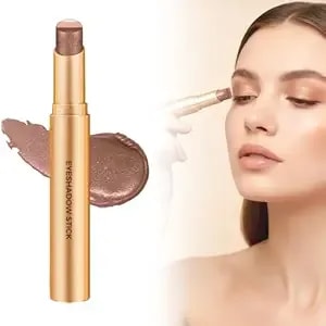 3 Color Eyeshadow Stick, 2025 New Cream Eyeshadow, Shimmer Shadow For Day And Night, Portable Glitter Shadow For Women (Pearlescent)