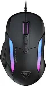 Turtle Beach Kone Ii Wired Rgb Gaming Mouse, 26000 Dpi Optical Sensor, 100m Click Life Optical Switches, 23 Customizable Inputs, Ergonomic Design, 4d Scroll Wheel, Pure Ptfe Glides - Ash Black