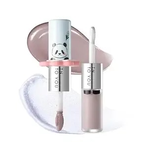 Into You X M.Lan Panda Blush & Highlight Duo Stick, Dual-Ended Multi-Use Formula, Natural Glow Enhancer, Cream Texture Long Lasting Highlighter, Contouring, Blush And Concealer, mld04
