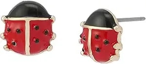 Betsey Johnson Jewelry Women'S Hothouse Bloom Ladybug Stud Earrings