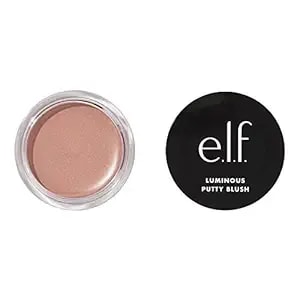 E.L.F. Luminous Putty Blush, Putty-To-Powder, Buildable Blush With A Subtle Shimmer Finish, Highly Pigmented & Creamy, Vegan & Cruelty-Free, Maui
