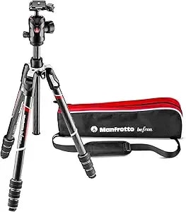 Manfrotto mkbfrtc4gt-Bh Befree Advanced Gt Camera Tripod Kit, Travel Tripod With Ball Head, Portable & Compact, Professional Carbon Camera Tripod For Dslr, Reflex, Mirrorless, Photography Accessories