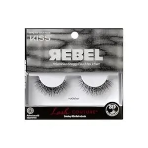 Kiss Rebel, False Eyelashes, 'Rockstar', 12mm, Includes 1 Pair Of Lash, Easy To Apply, Reusable Lash Clusters