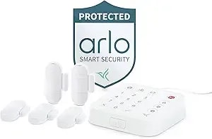 Arlo Home Security System - Alarm System With Wired Keypad Sensor Hub, 5 8-In-1 Sensors & Yard Sign - No Contract Required - Diy Installation - White, ss1501
