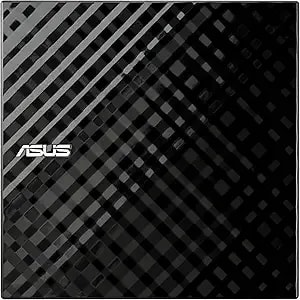 Asus Lite Portable Usb 2.0 Slim 8x Dvd/Burner +/- Rewriter External Drive, Compatible With Both Mac & Windows, Black (Sdrw-08d2s-U/Blk/G/As)