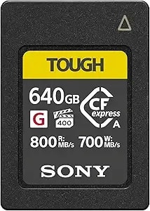 Sony Cfexpress Type A Memory Card 640gb, Compatible With Alpha 1, Alpha 7s Iii, 7 Iv, 7r V, 9 Iii, Cinema Line fx3, fx30, And fx6