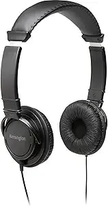 Kensington Hi-Fi Headphones 3.5mm For Kids, For Adults, For School, Padded Adjustable Headband (k97602ww),Black