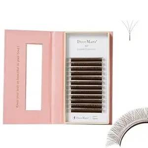 Decemars 4d W Shape Eyelash Extensions 0.07mm Dd Curl 8-15mm Mixed Tray Premade Fans Eye Lashes Natural Soft Volume Easy Fanning False Lashes For Professional Salon Use Brown (4d-0.07-Dd-8-15 Mix)