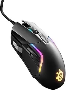 Steelseries Rival 5 Gaming Mouse With Prismsync Rgb Lighting And 9 Programmable Buttons – Fps, Moba, Mmo, Battle Royale – 18,000 Cpi Truemove Air Optical Sensor - Black