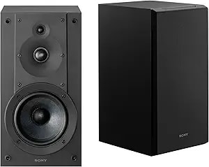 Sony Cs Speakers, Ss-cs5m2 3-Way 3-Driver Hi-Res Bookshelf Speakers (Pair), 2025 Model,Black