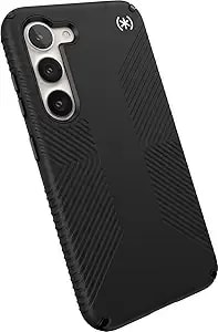 Speck Presidio 2 Grip Samsung Galaxy s23 Case - Drop & Camera Protection, Soft-Touch Secure Grip, Wireless Charging Compatible, Shock Absorbant, Galaxy s23 Case - Black